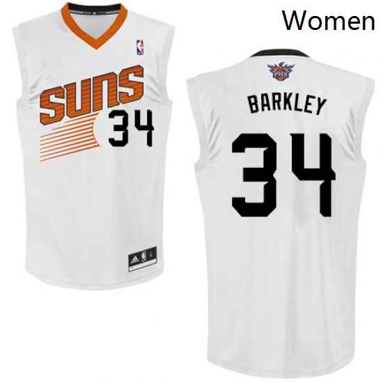 Womens Adidas Phoenix Suns 34 Charles Barkley Authentic White Home NBA Jersey